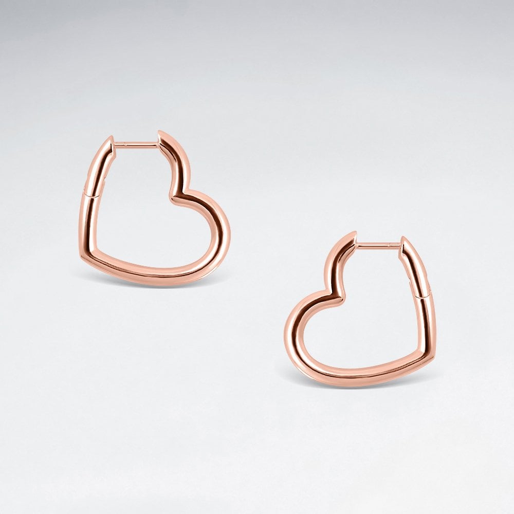 Sterling Silver Love Story Openwork Heart Earrings