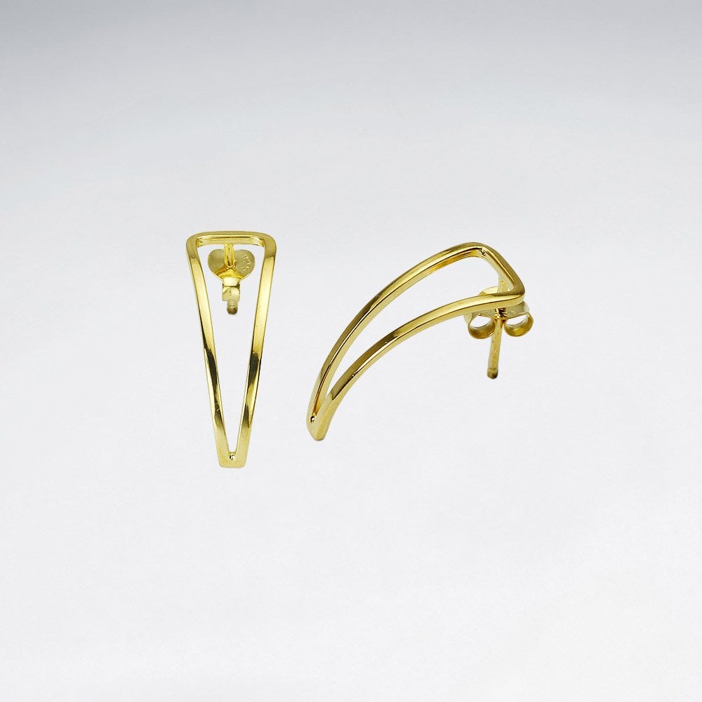 Sterling Silver Organic Shaped Openwork Earrings