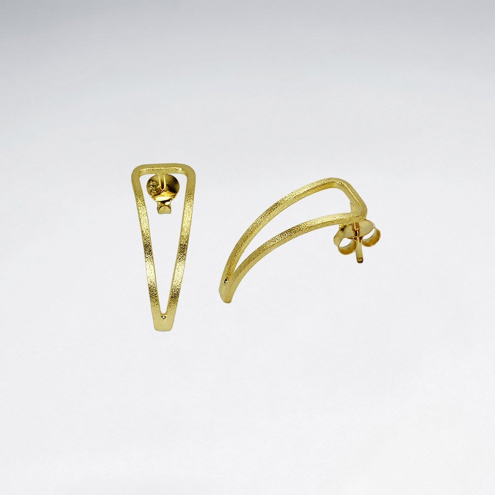Sterling Silver Organic Shaped Openwork Earrings