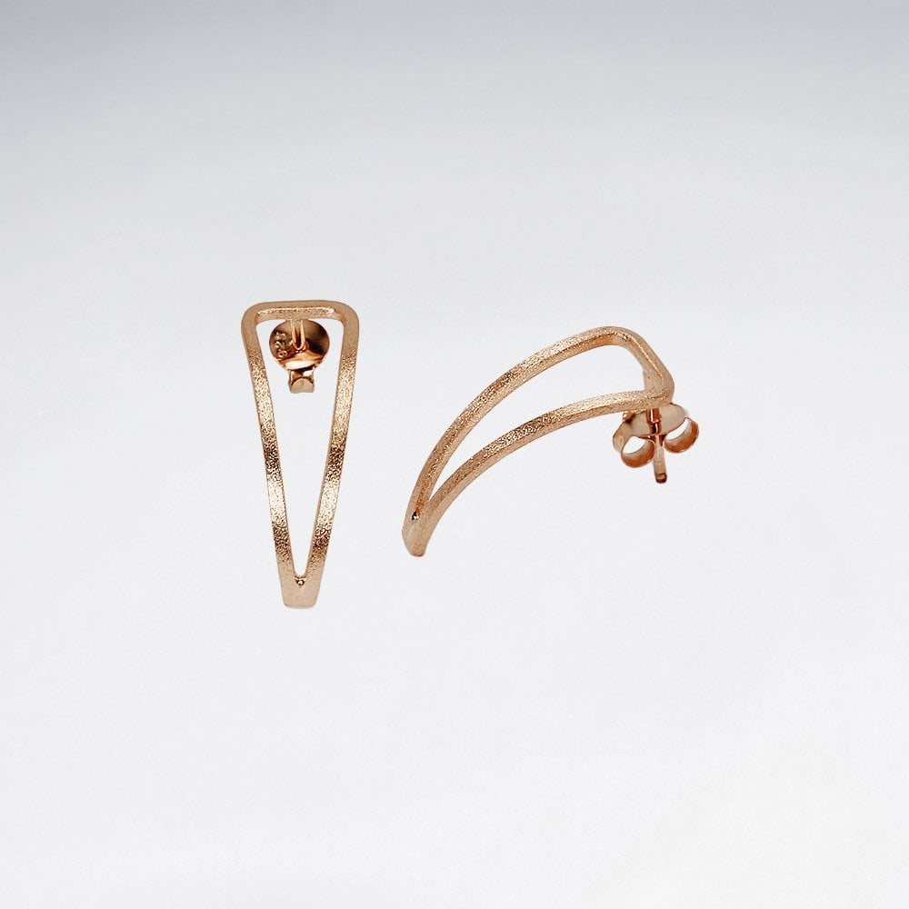 Sterling Silver Organic Shaped Openwork Earrings