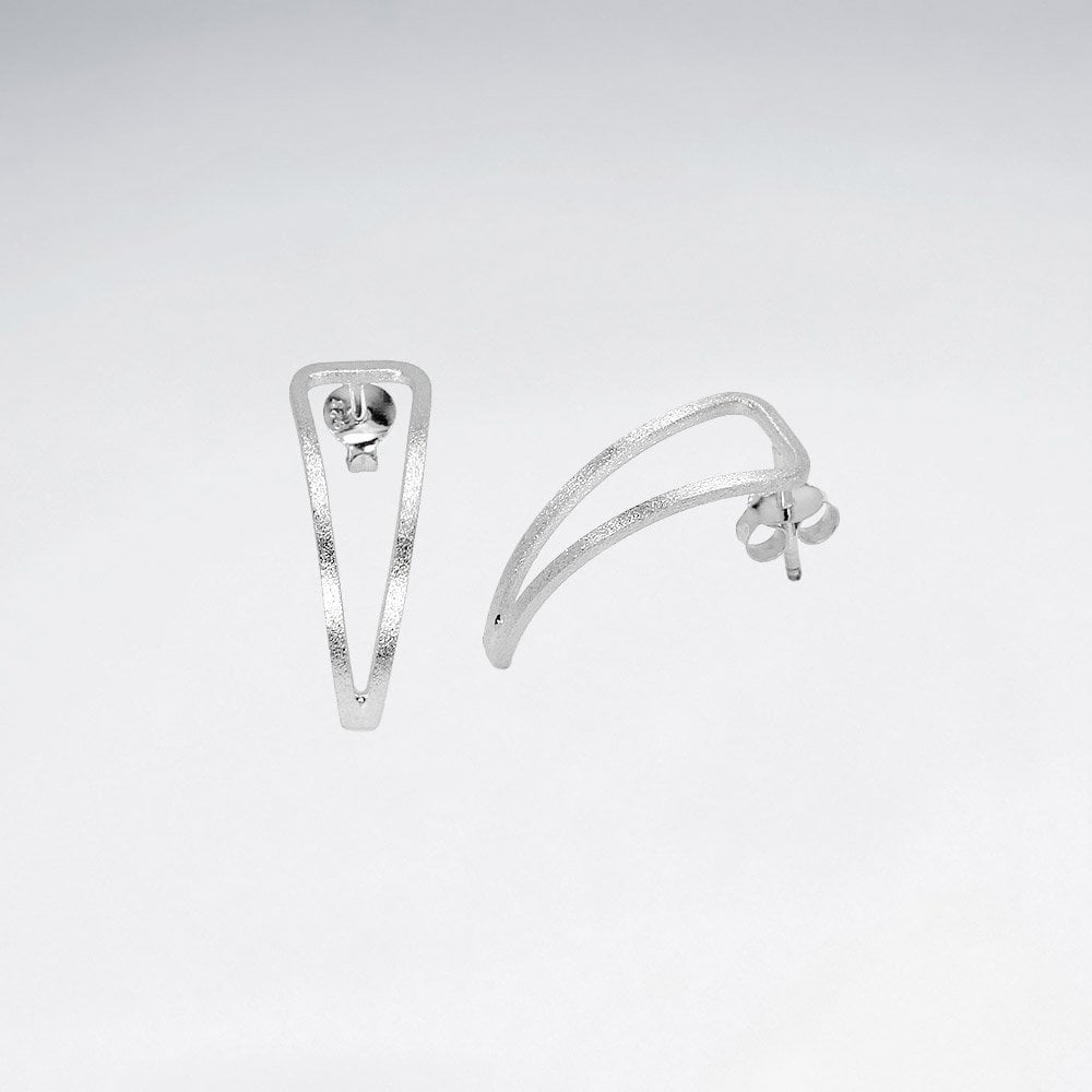 Sterling Silver Organic Shaped Openwork Earrings
