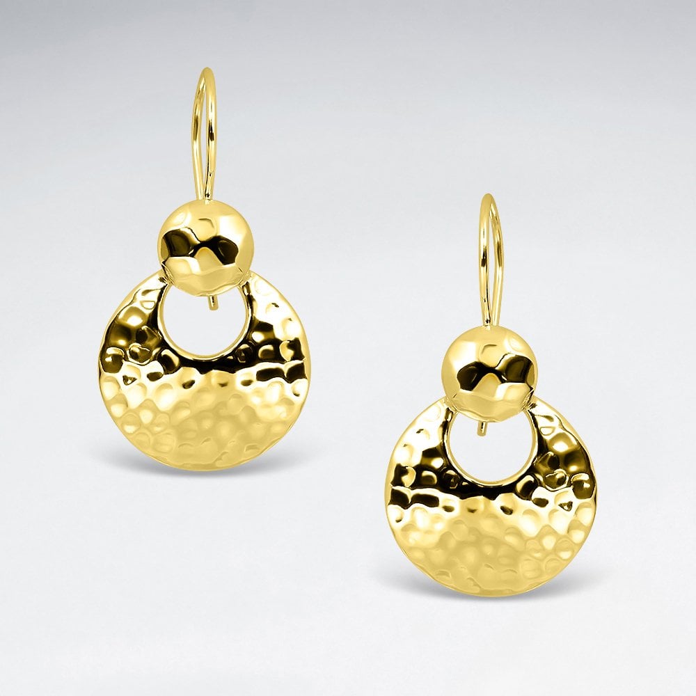 Sterling Silver Hammered Hoop Earrings