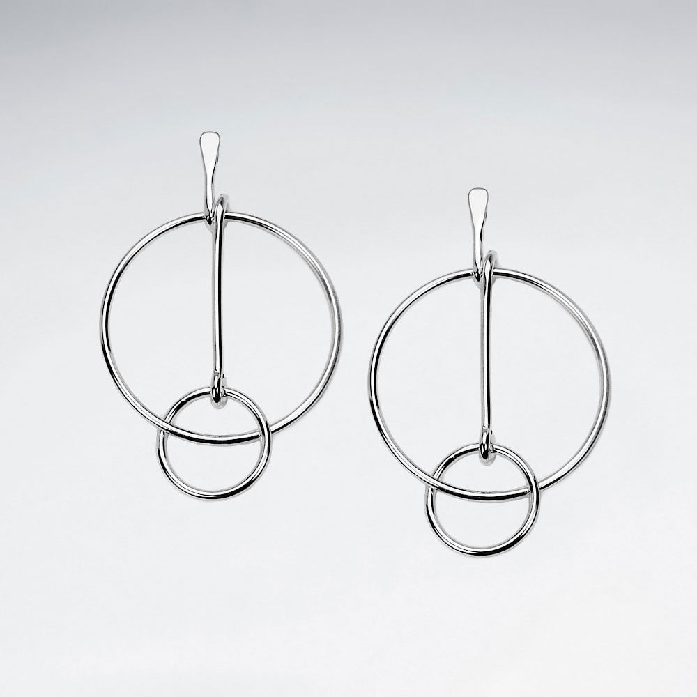 The Grand Resolve Sterling Silver Openwork Statement Earrings
