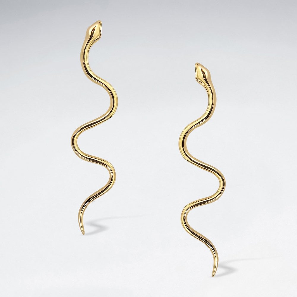 Sterling Silver Snake Stud Earrings