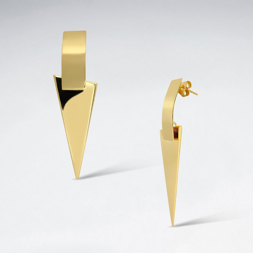 Sterling Silver Statement Geometric Stud Earrings