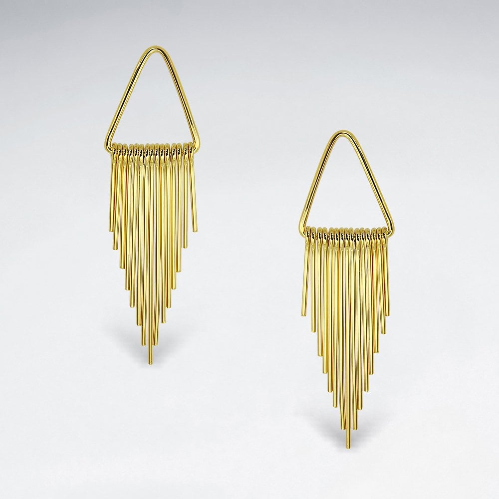 Sterling Silver Chime Chandelier Dangle Earrings