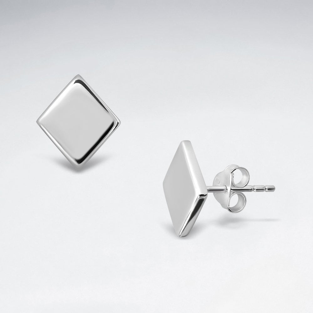 Sterling Silver Square Silver Earrings
