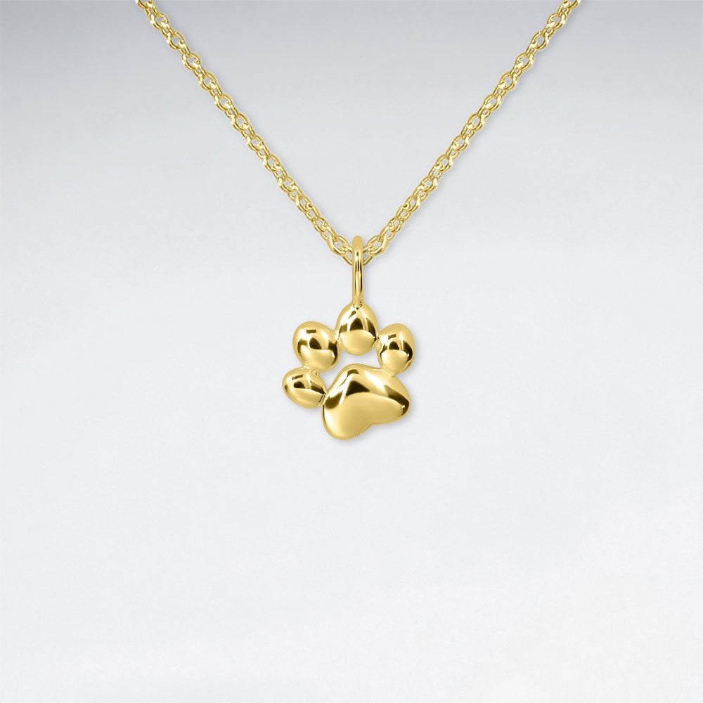 Sterling Silver Dog Paw Pendant