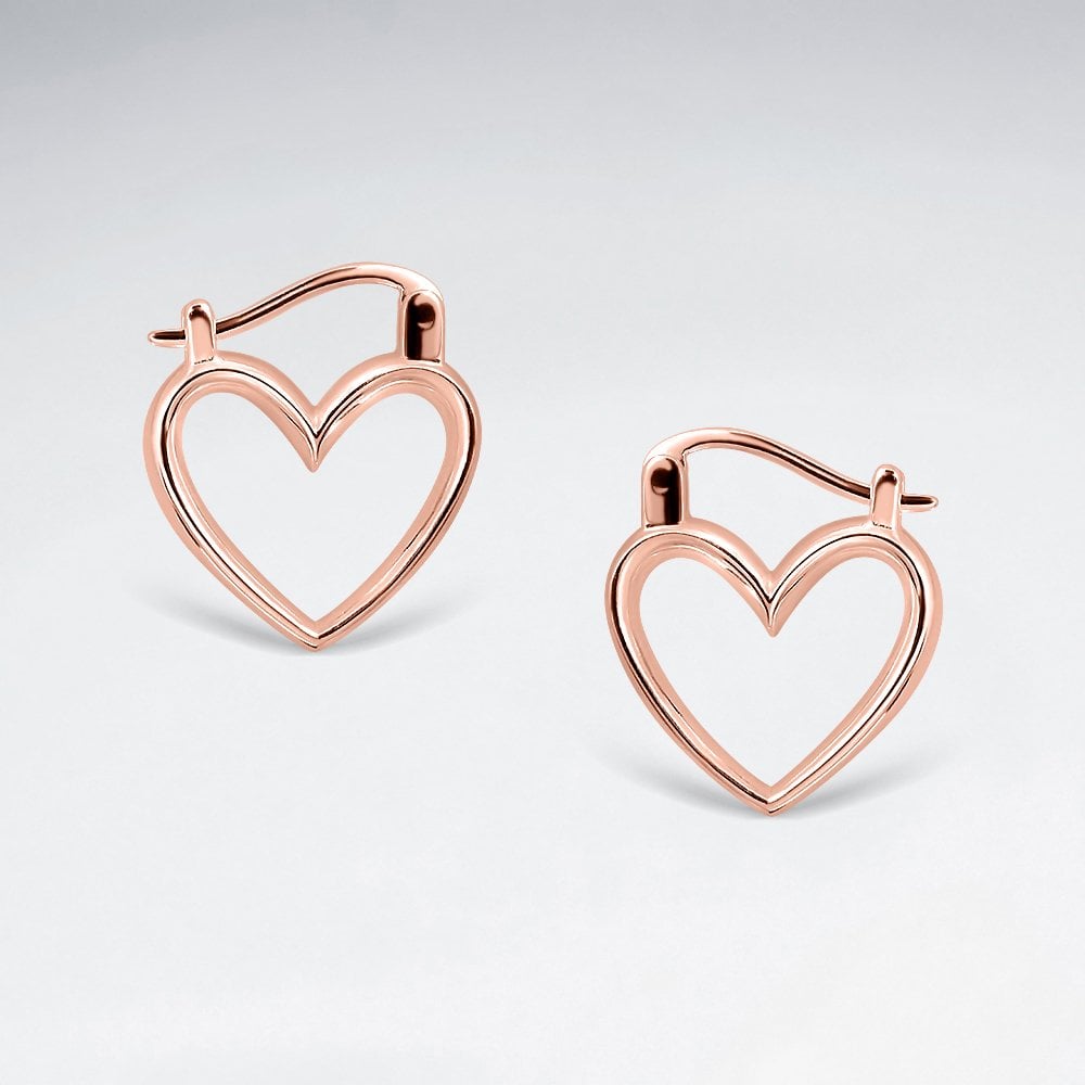 Sterling Silver Open Heart Earrings