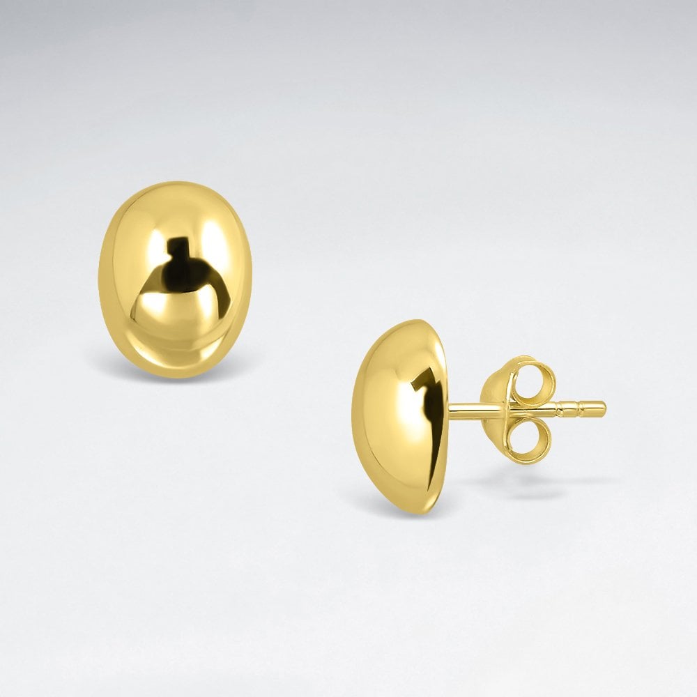 Sterling Silver Oval Stud Earring