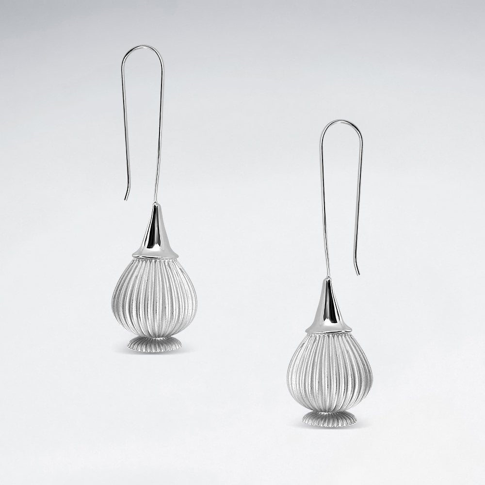 Sterling Silver Threader Hook Freeform Earrings