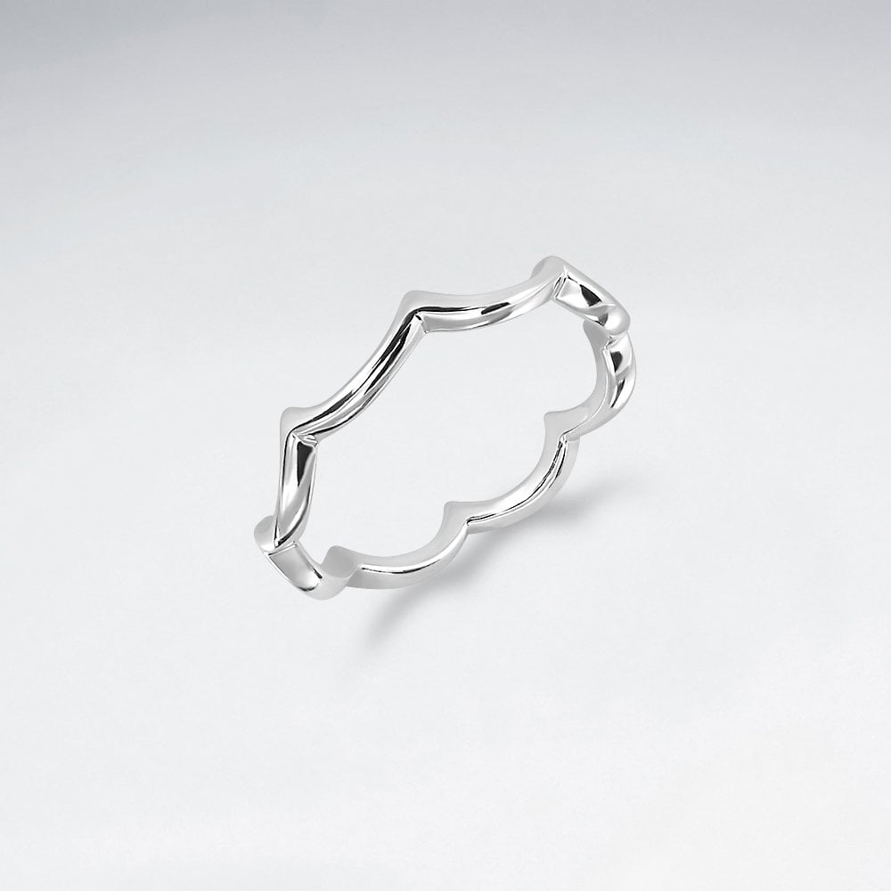 Sterling Silver Minimalist Wave Ring