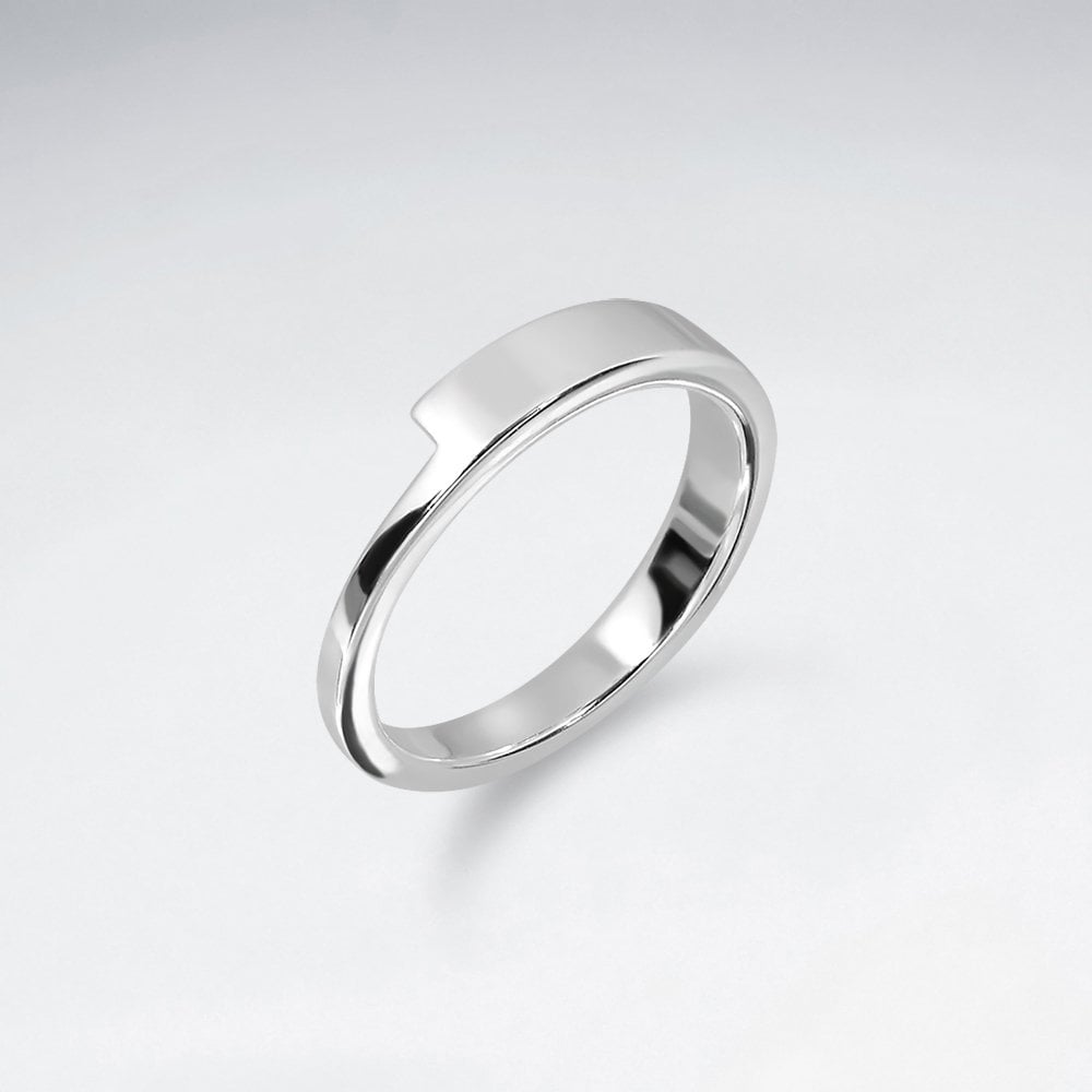 Sterling Silver Gradual Lines Ring