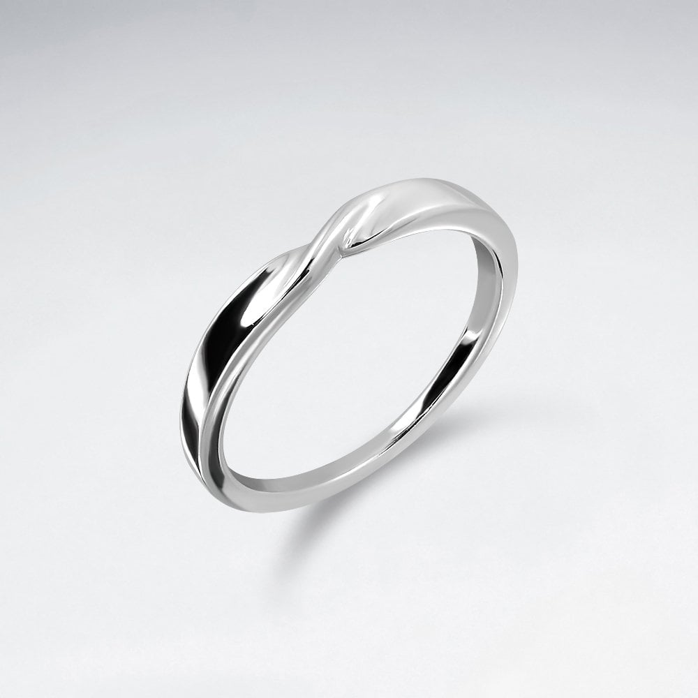 Sterling Silver Simple Twist Ring