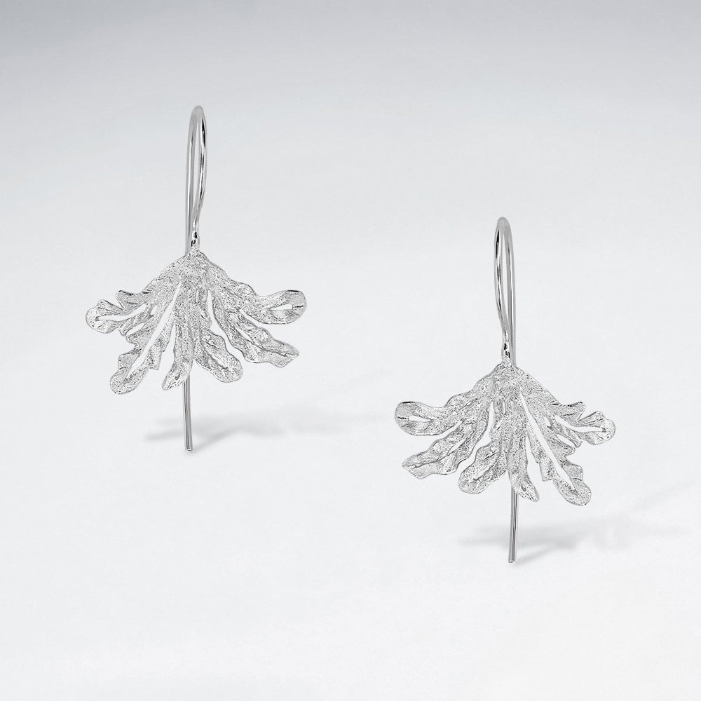 Sterling Silver Feathered Designs Earrings