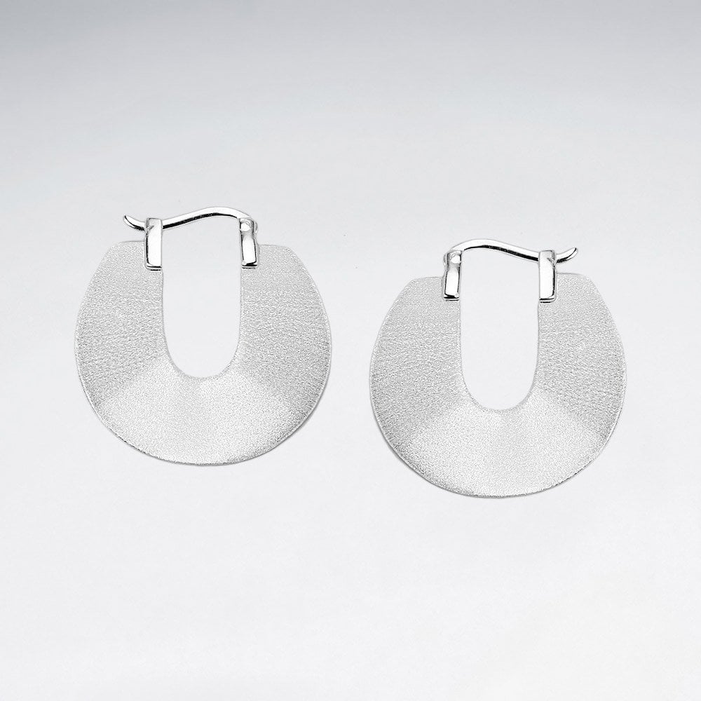 Sterling Silver Flat Disc Hoop Earrings
