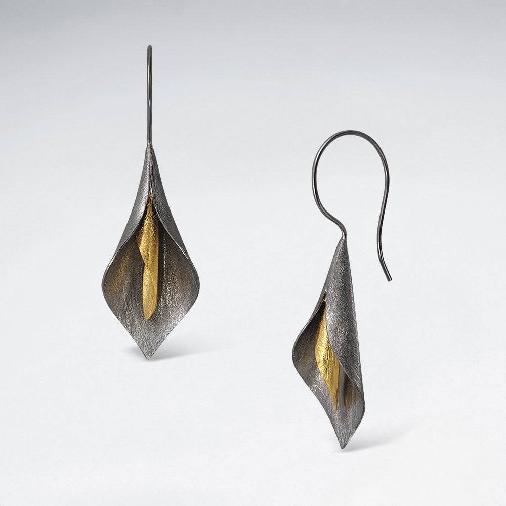 Sterling Silver Calla Lily Drop Earrings