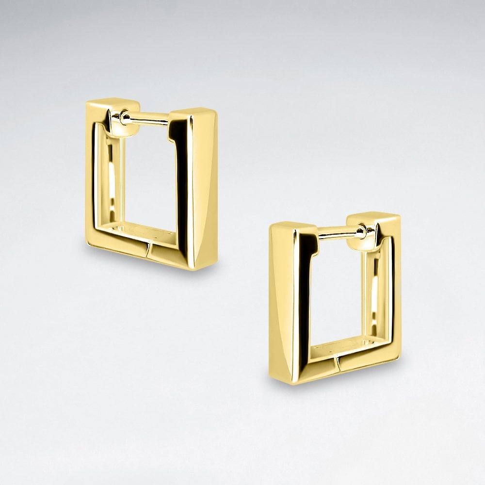 Sterling Silver Square Hoop Earrings