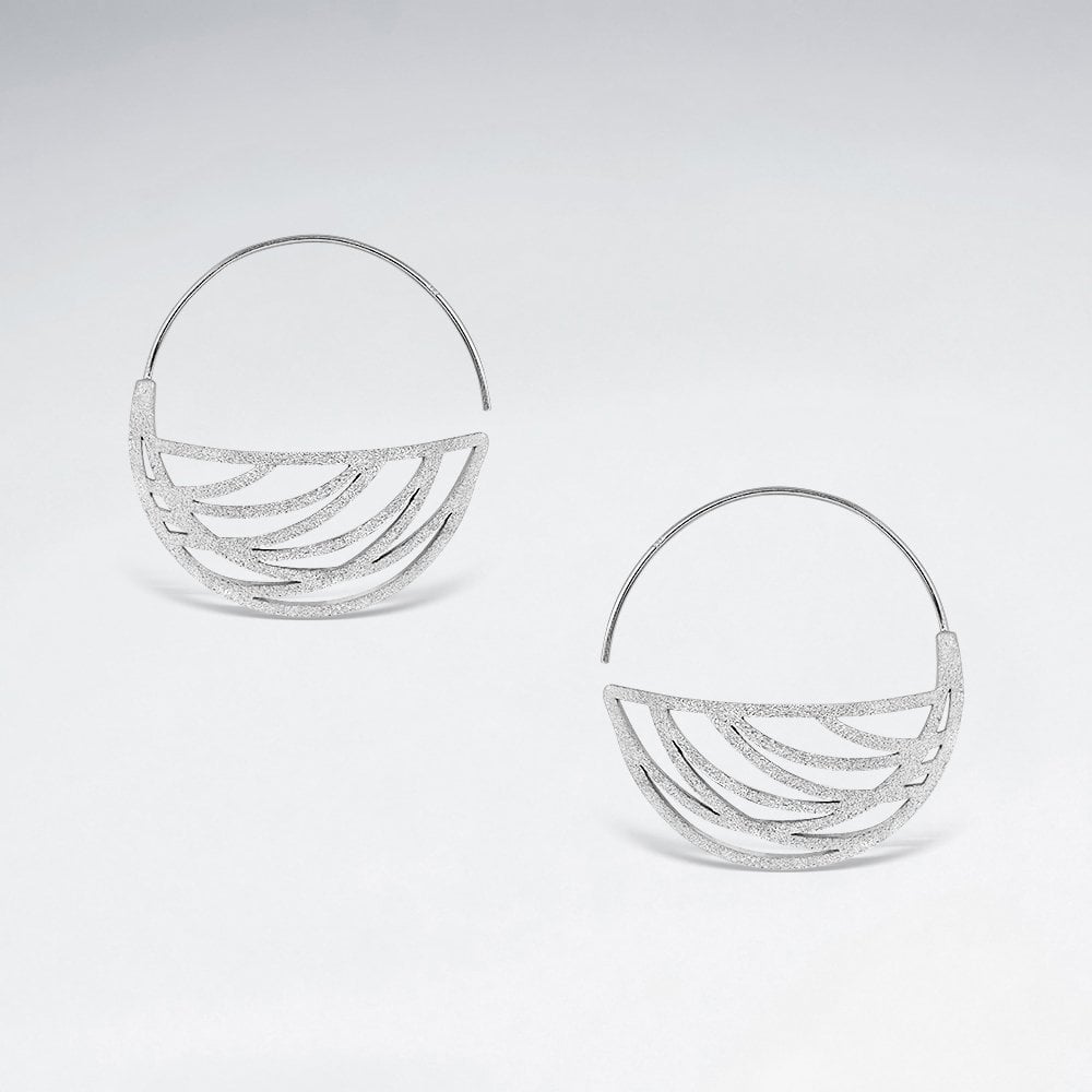 Sterling Silver Openwork Silhouette Earrings