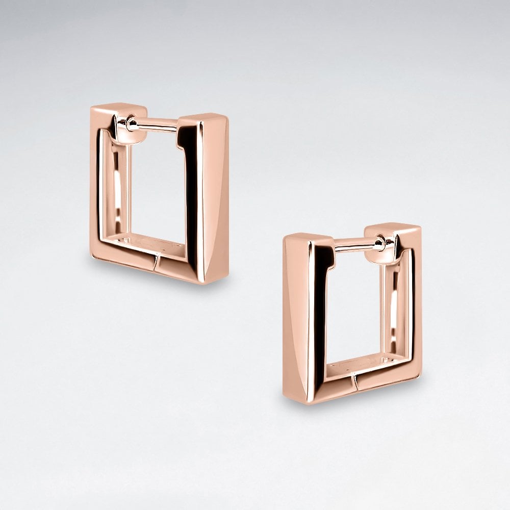 Sterling Silver Square Hoop Earrings