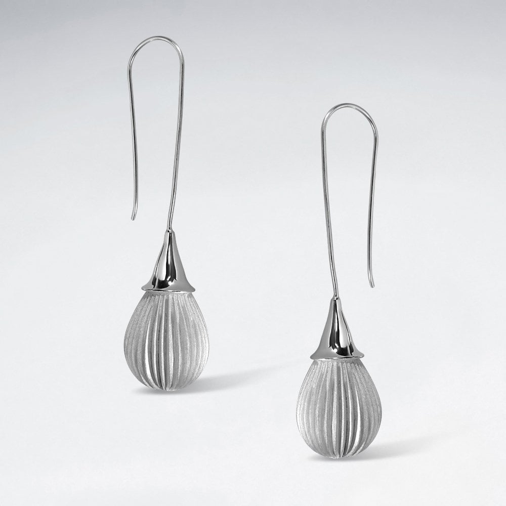 Sterling Silver Opium Flower Earrings