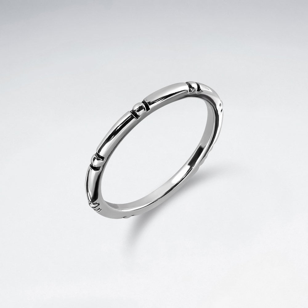 Sterling Silver Engraved Design Ring