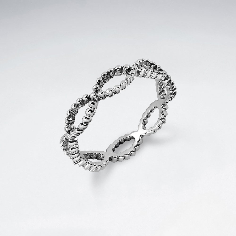 Sterling Silver Textured Infinity Ring
