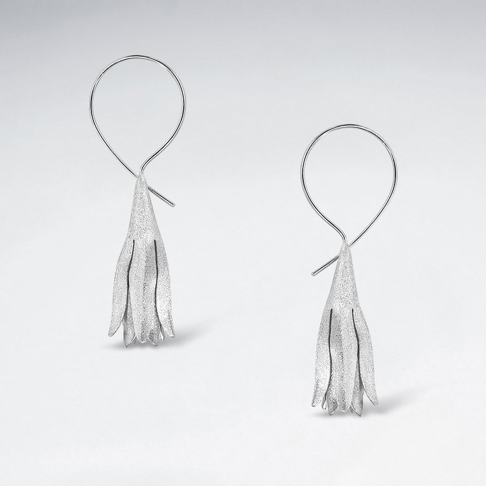 Sterling Silver Flower Blossom Earrings