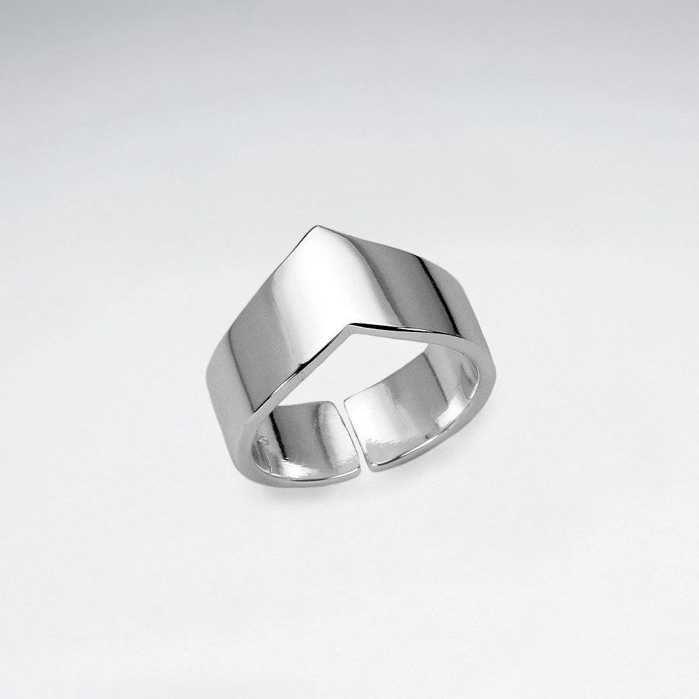 Sterling Silver Chevron Arrow Ring