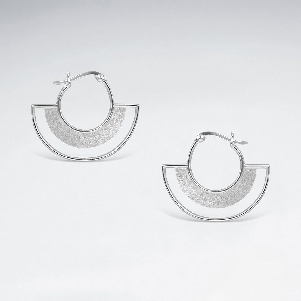 Sterling Silver Acetate Half-Moon Earrings