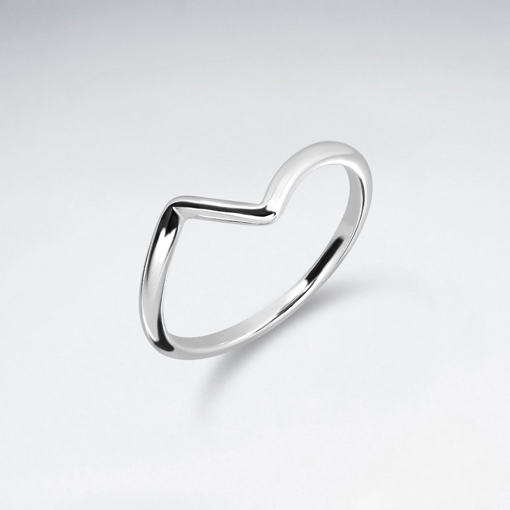 Sterling Silver Angular Lines Ring