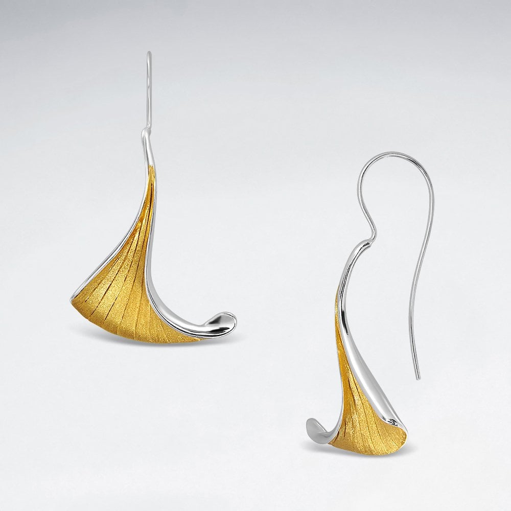 Sterling Silver Freeform Lily Flower Earrings