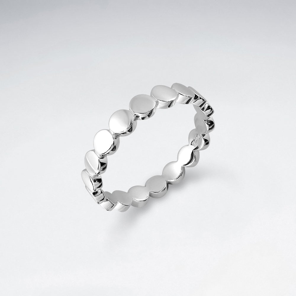 Sterling Silver Circles Silhouette Ring