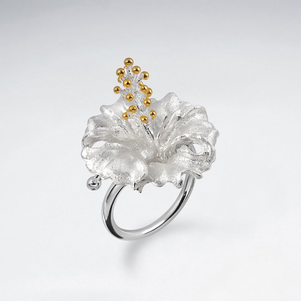 Sterling Silver Statement Flower Ring