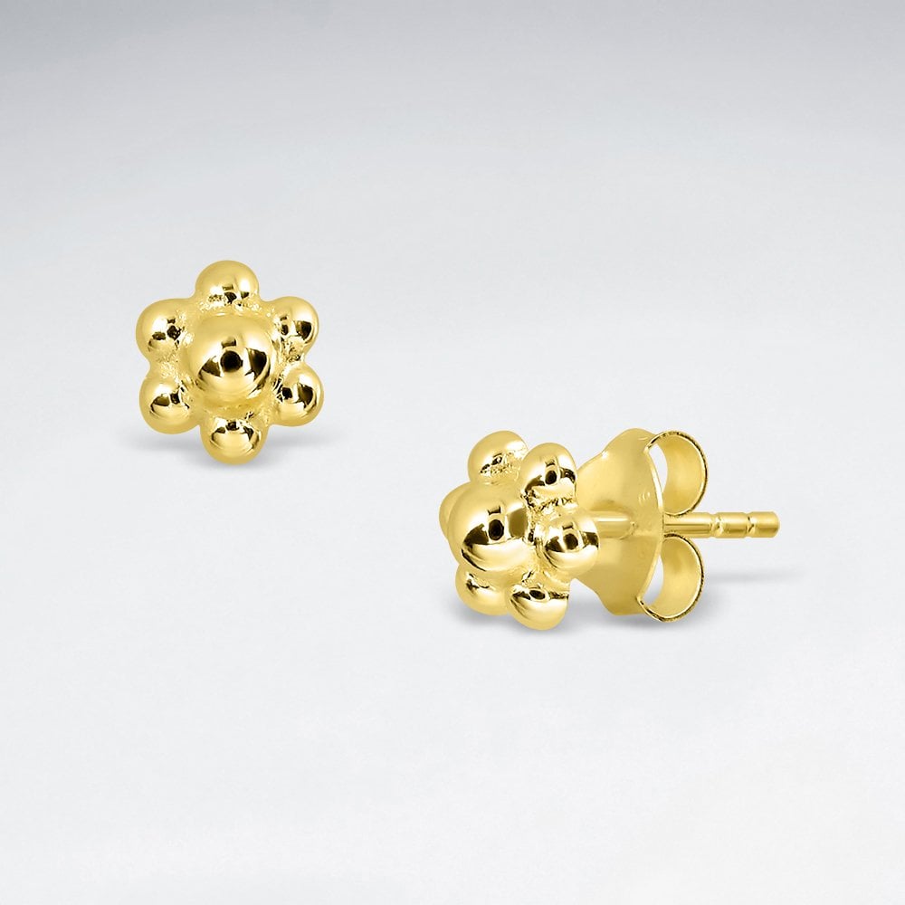 Sterling Silver Daisy Flower Earrings