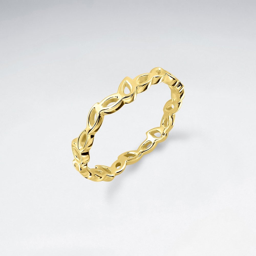 Sterling Silver Open Leaf Ring