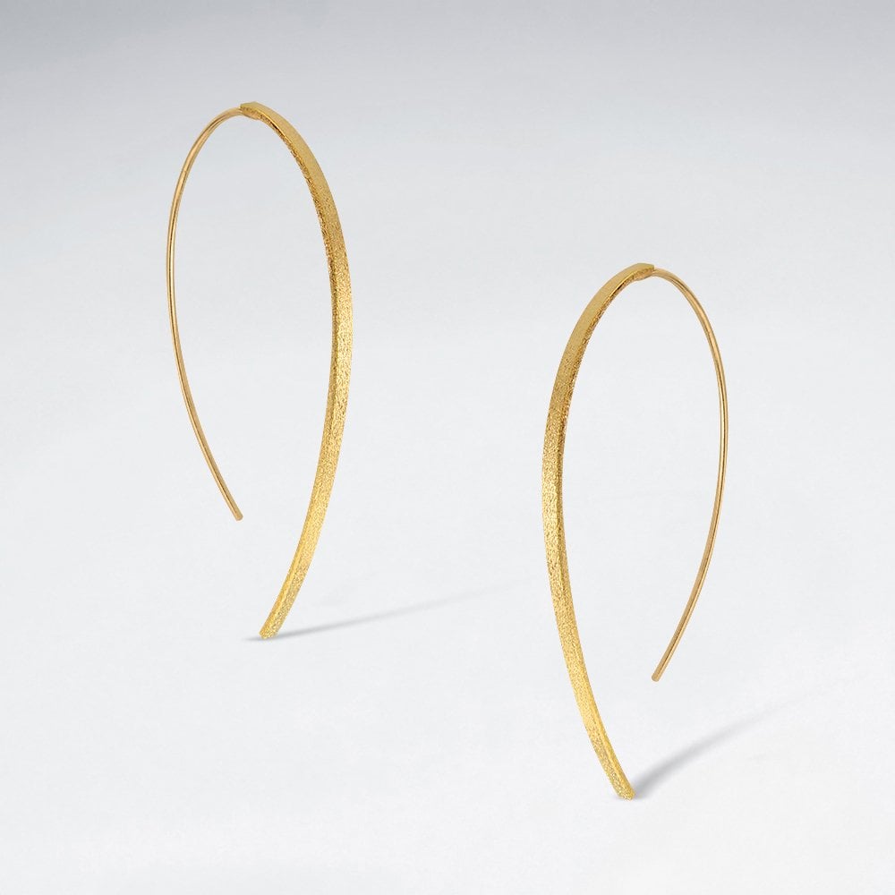 Sterling Silver Sculptural Threader Hook Earrings