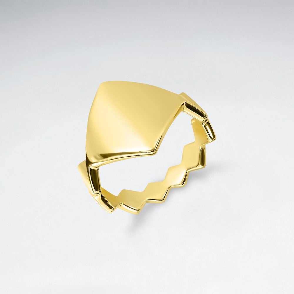 Sterling Silver Zigzag Statement Ring