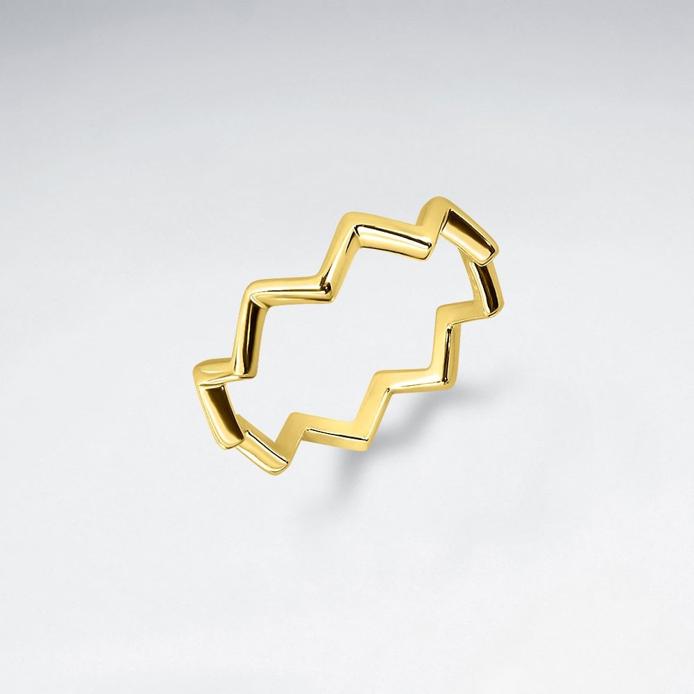 Sterling Silver Slender Zigzag Ring
