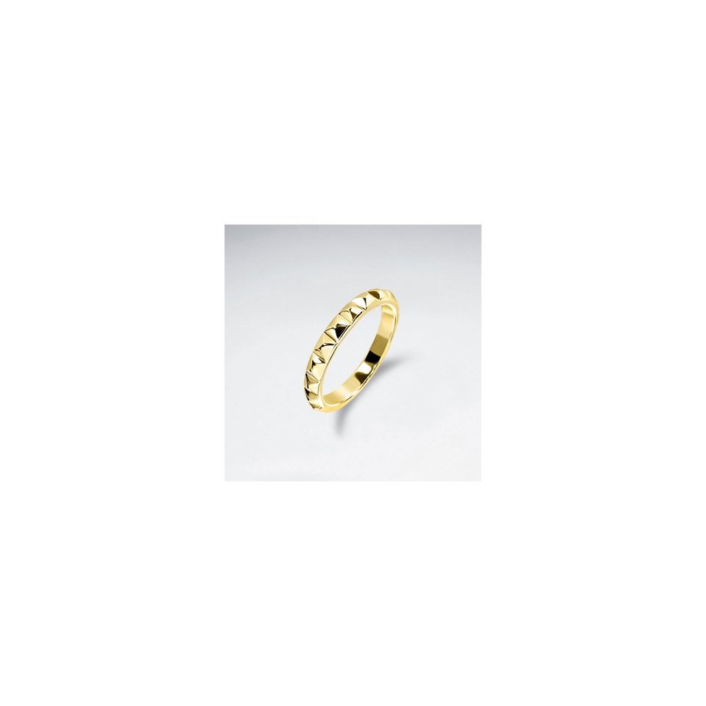 Sterling Silver Textured Stud Ring