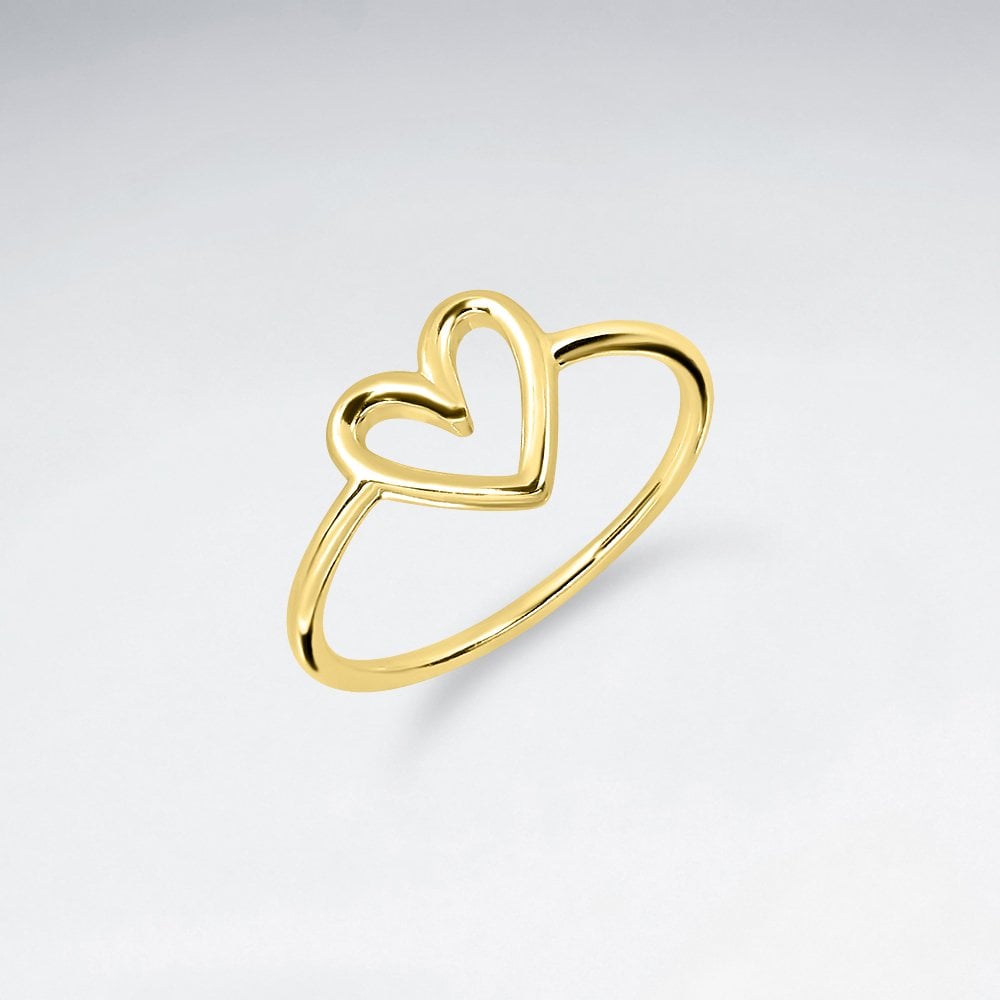 Sterling Silver Open Heart Ring