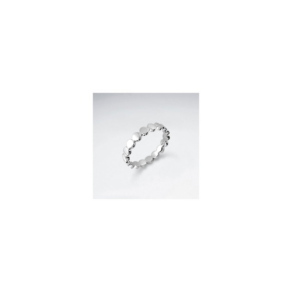 Sterling Silver Circles Silhouette Ring