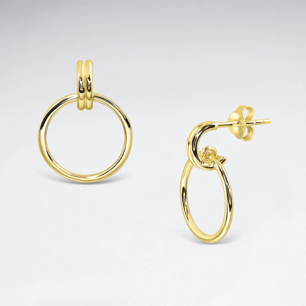 Sterling Silver Stud Hoop Dangle Earrings