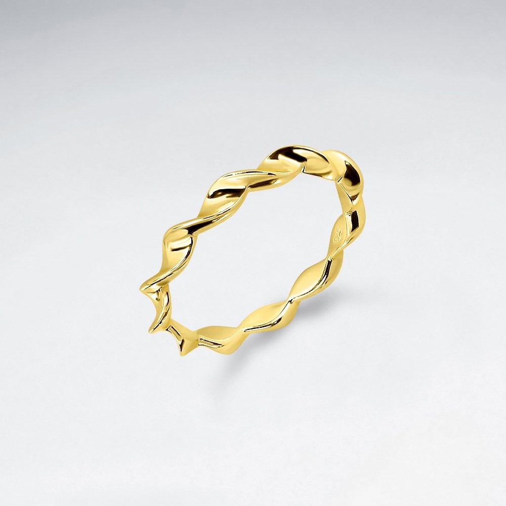 Sterling Silver Twist Band Ring