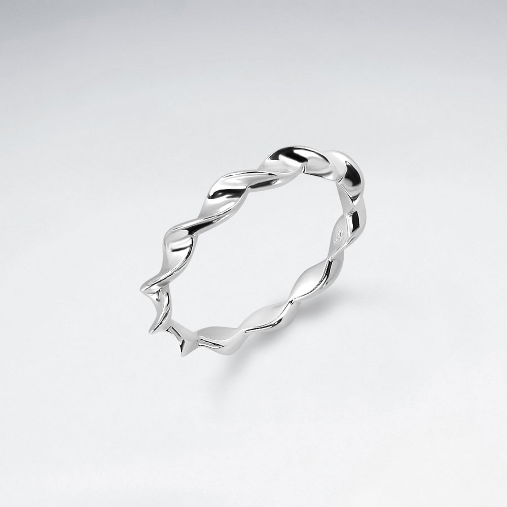 Sterling Silver Twist Band Ring