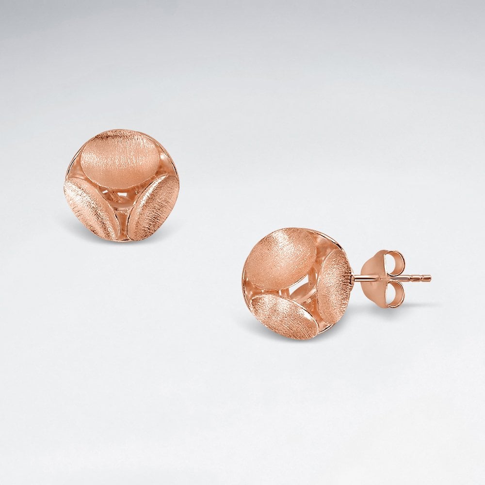 Sterling Silver Faceted Cube Stud Earrings