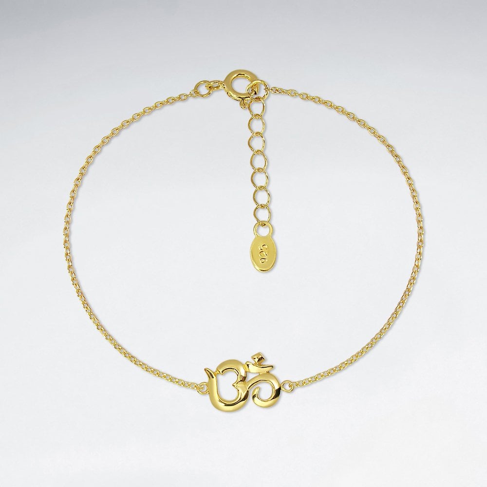 Sterling Silver "Om"  Bracelet