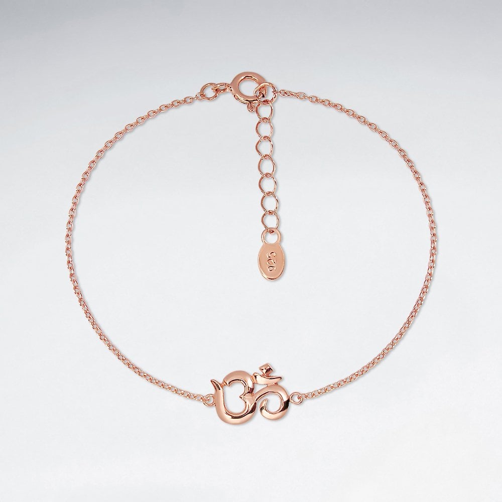 Sterling Silver "Om"  Bracelet