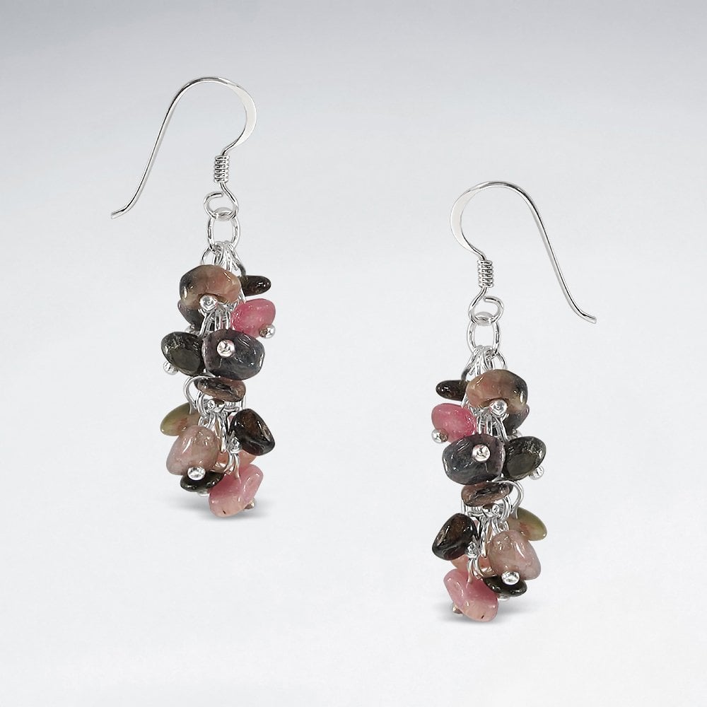 Cluster Dangling Silver Earring
