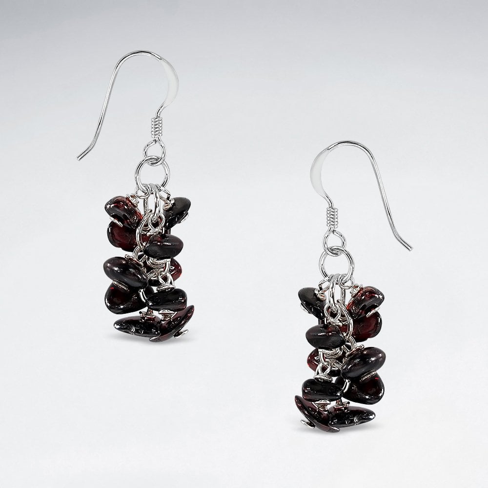 Cluster Dangling Silver Earring